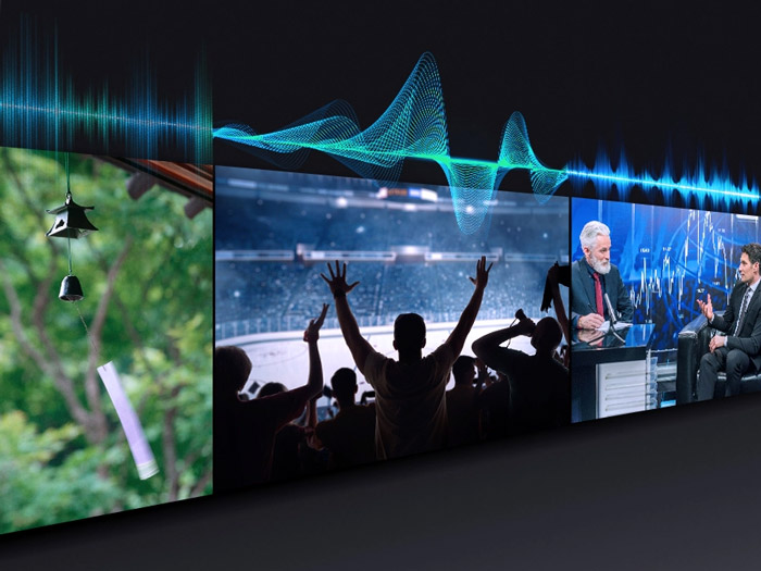 بالا بردن وضوح و هیجان در خروجی صدا و فناوری صدای تطبیقی در تلویزیون 2022 سامسونگ BU8500