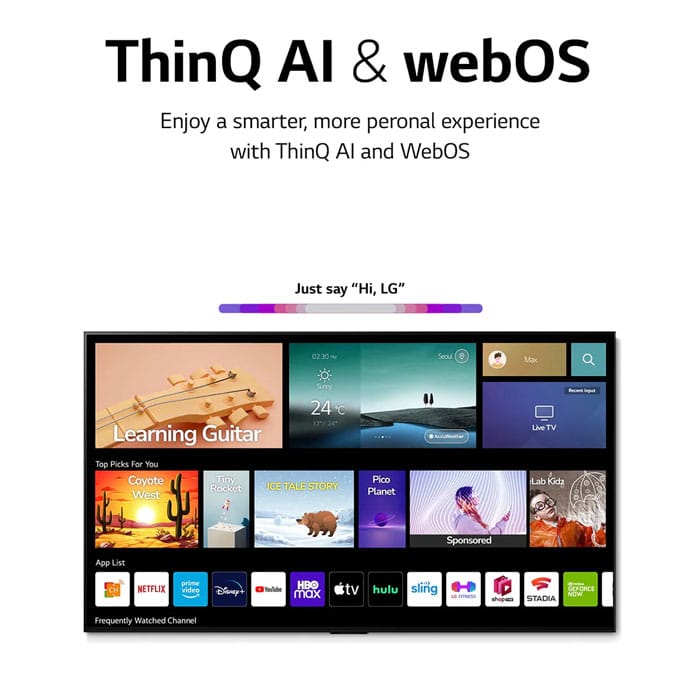 تلویزیون هوشمند ال جی با فناوری ThinQ 