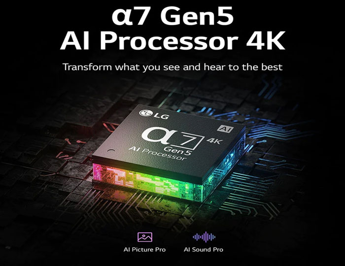 پردازنده α7 Gen5 در تلویزیون 55QNED806