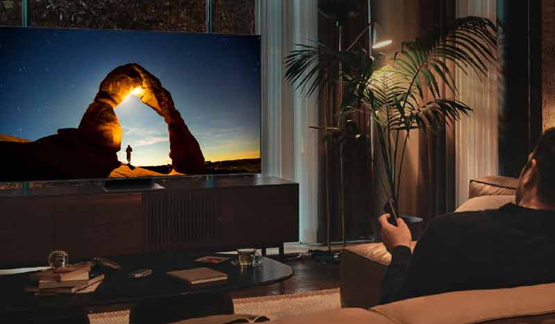 قابلیت Eye Comfort Mod در تلویزیون 2022 سامسونگ مدل qn700b سایز 65 اینچ با کیفیت 8K