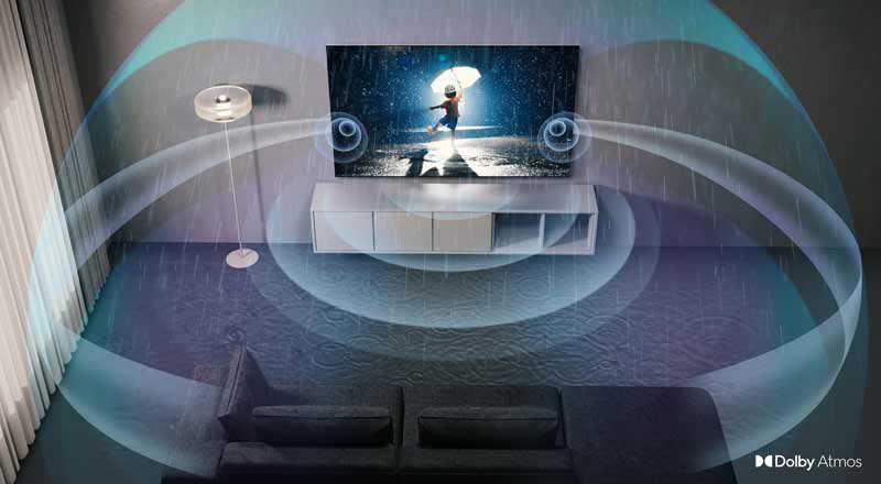 افزایش کیفیت صدا و فراگیر ساختن صدا در تلویزیون 2022 سامسونگ مدل QN90B سایز 55 اینچ