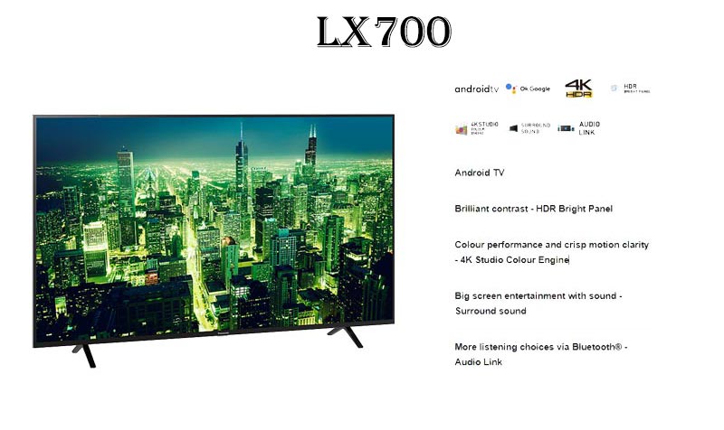 مشخصات تلویزیون پاناسونیک lx700 در قالب عکس