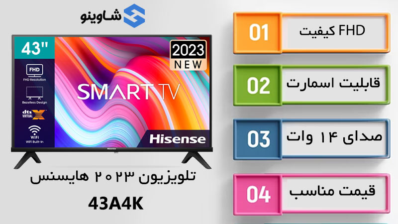 مشخصات دقیق تلویزیون هایسنس 43A4K