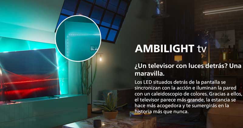 فناوری Ambilight در تلویزیون 65 اینچ فیلیپس مدل 718