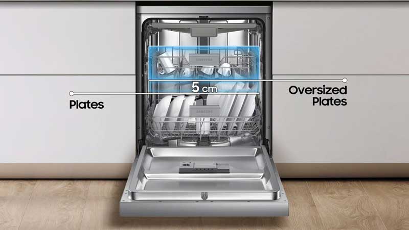 تنظیم آسان ارتفاع در ماشین ظرفشویی 5070 سامسونگ