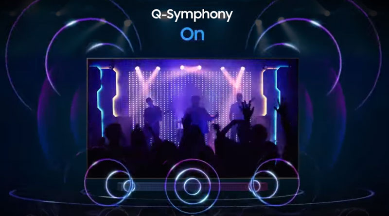 Q-Symphony در تلویزیون 50DU7000 سامسونگ